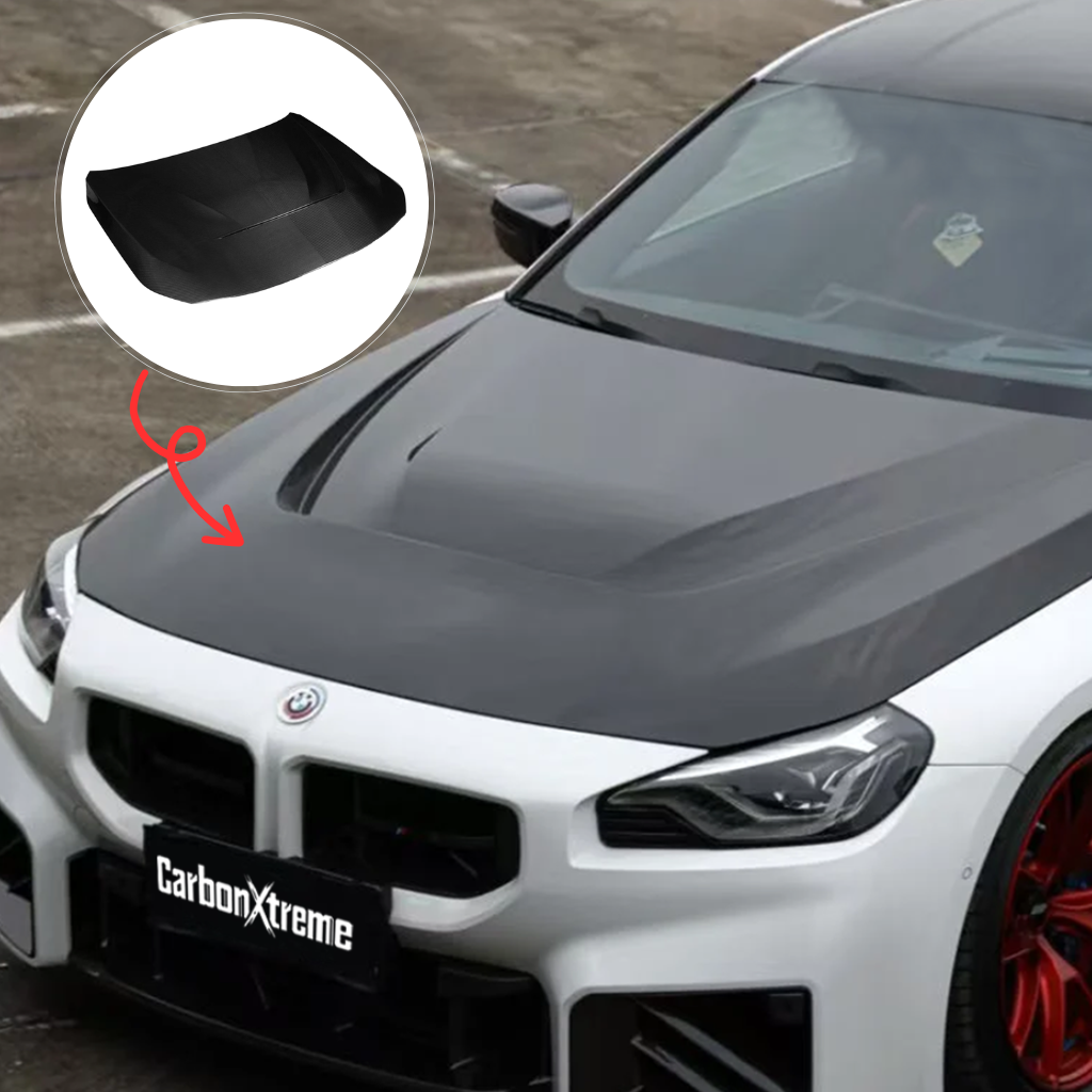 BMW G87 M2 N Style carbon fiber hood by CarbonXtreme
