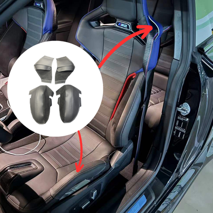 BMW G8X M2 M3 M4 Carbon Bucket Seat Protection Bundle — Thigh + Shoulder / Seat Belt Area (4-Piece)
