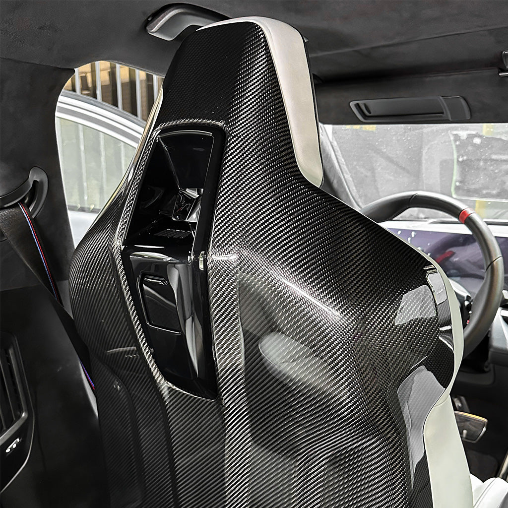 BMW G90 M5 OEM Style Dry Carbon Seat Back Replacements (Pair)