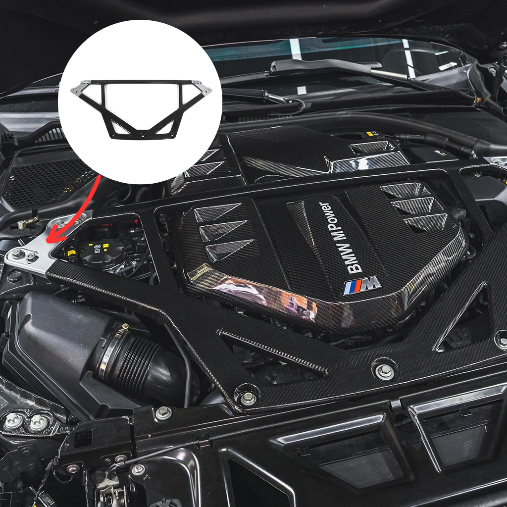 BMW GX M2 M3 M4 Dry Carbon Fiber Engine Strut Bar CSL Style