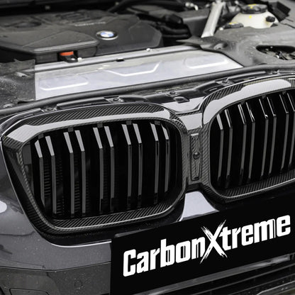CarbonXtreme BMW G01 X3/F97 X3M & G02 X4/F98 X4M Double Slat Carbon Fiber Front Grilles