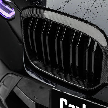 CarbonXtreme BMW G01 X3/F97 X3M & G02 X4/F98 X4M Double Slat Carbon Fiber Front Grilles