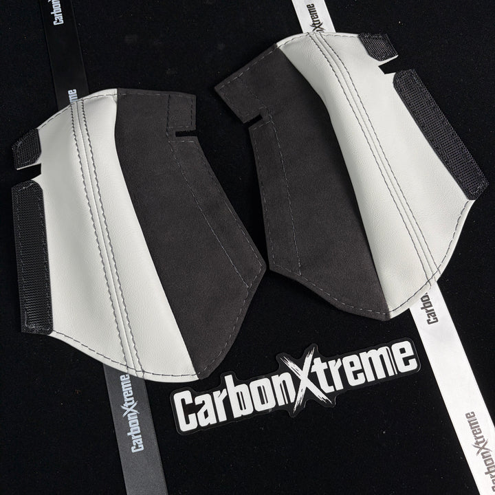 BMW G82 M4 interior door pull protectors in Silverstone White packed and shipped to NJ, United States