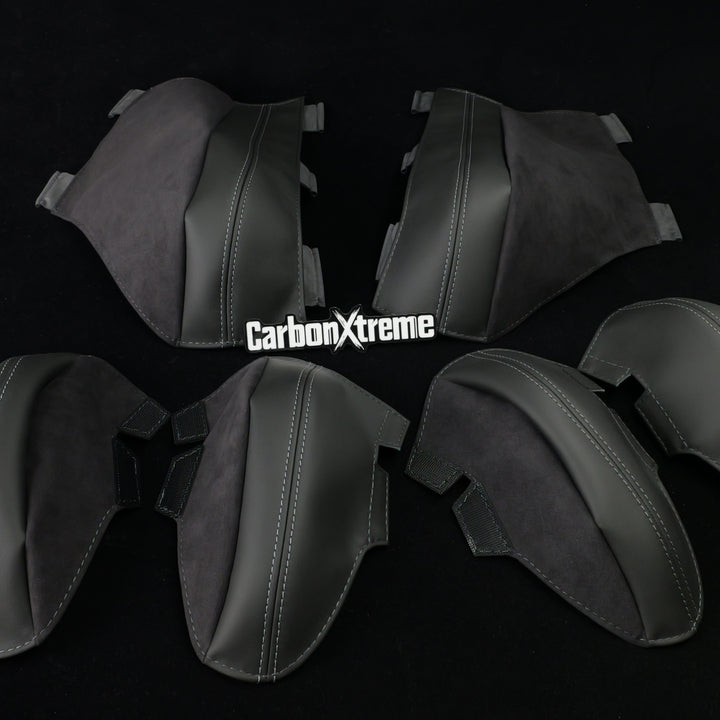 BMW M3 carbon bucket seat outer upper and lower bolster protectors in Black packed and shipped to  VA, United States