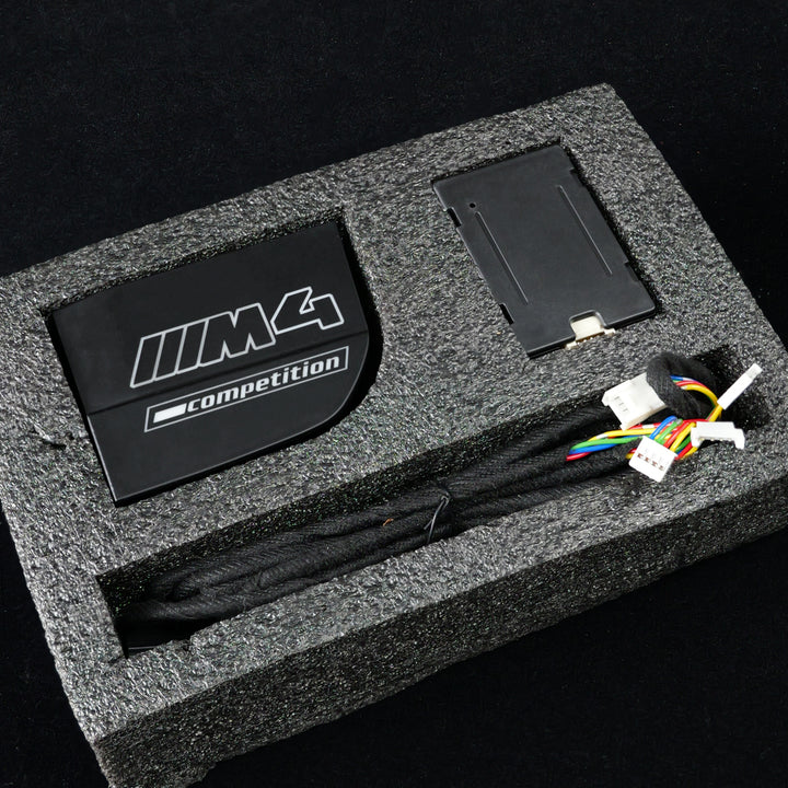BMW M4 Competition illuminated center console badge packed and shipped to  Puerto Rico, United States