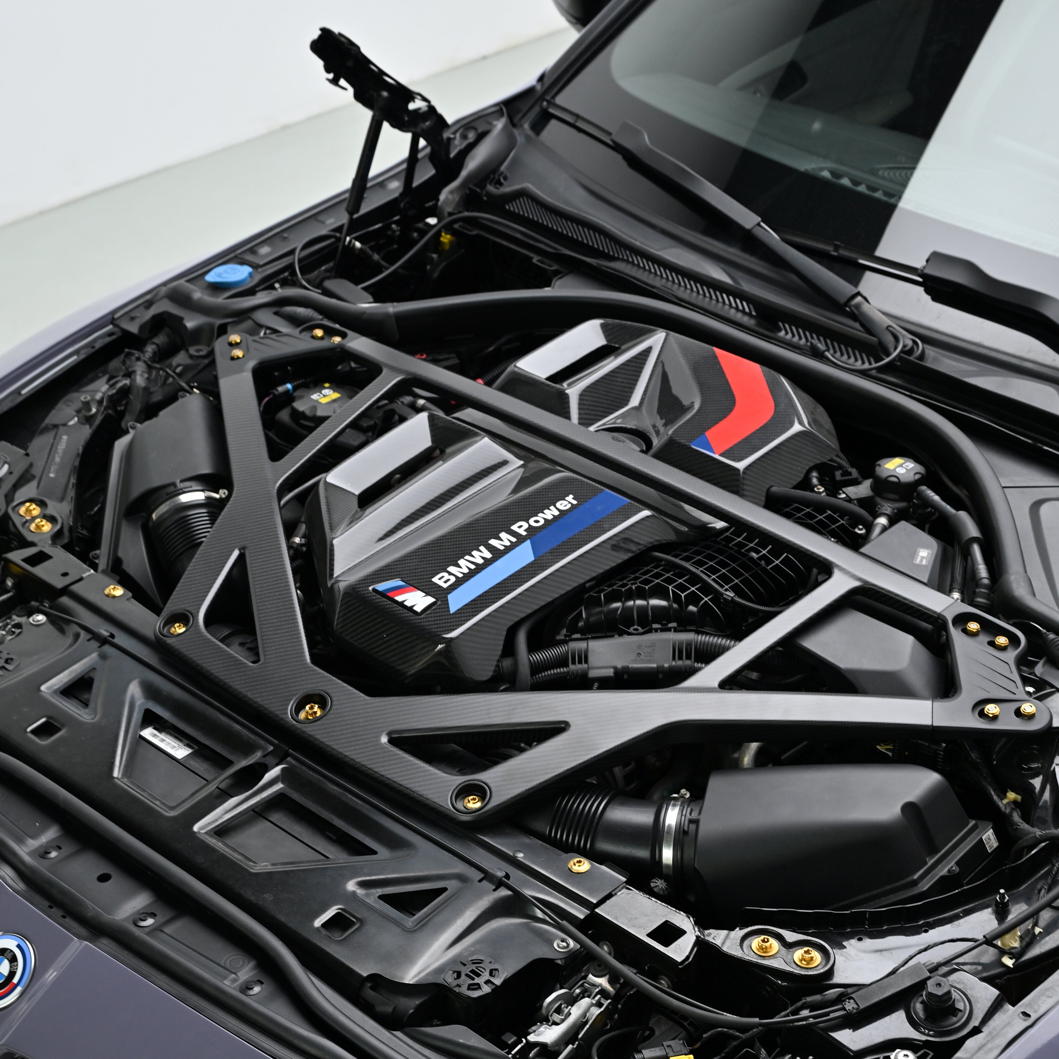 CarbonXtreme BMW G80 M3 G82 M4 G87 M2 S58 CSL style carbon fiber engine bay strut bar