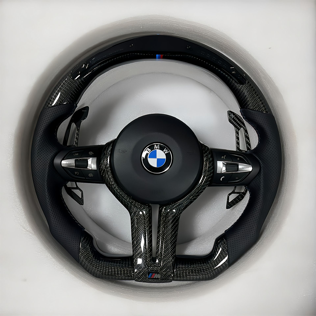 CarbonXtreme BMW Carbon Fiber Steering Wheel With LED & Gear Display