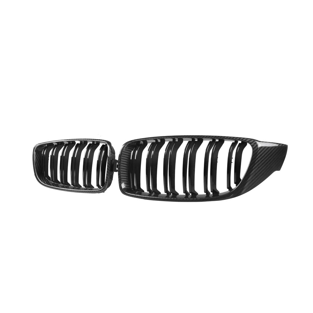 CarbonXtreme BMW F80 M3 F82 M4 Double Slat Carbon Fiber Front Grilles