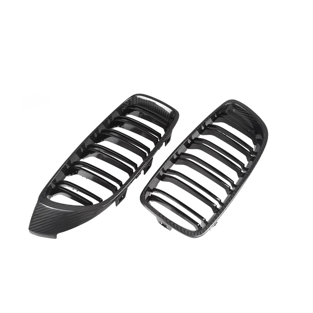 CarbonXtreme BMW F80 M3 F82 M4 Double Slat Carbon Fiber Front Grilles