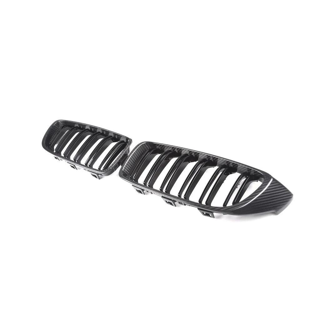 CarbonXtreme BMW F80 M3 F82 M4 Double Slat Carbon Fiber Front Grilles