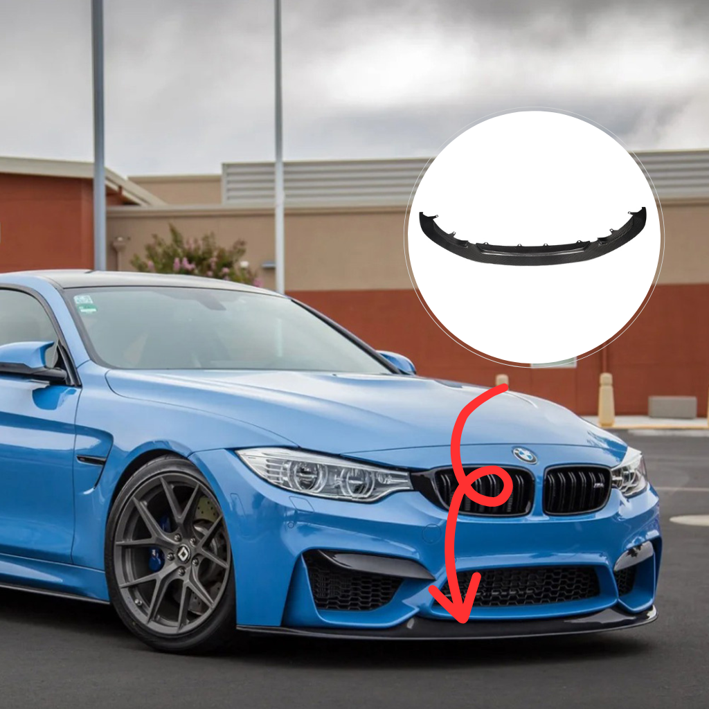 CarbonXtreme BMW F80 M3 F82 M4 GT4 Style Dry Carbon Fiber Front Lip