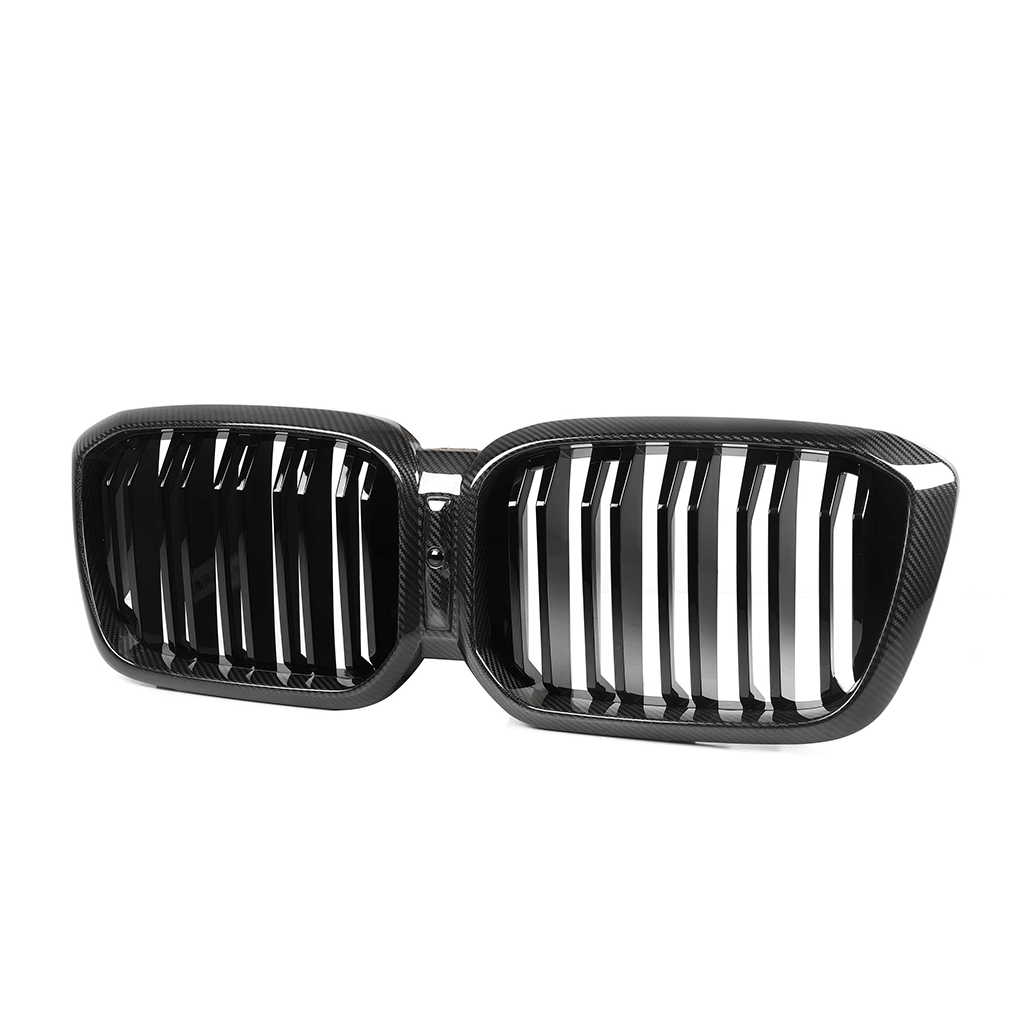 CarbonXtreme BMW G01 X3 G02 X4 LCI Double Slat Carbon Fiber Front Grilles