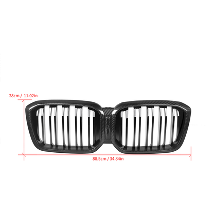 CarbonXtreme BMW G01 X3 G02 X4 LCI Double Slat Carbon Fiber Front Grilles