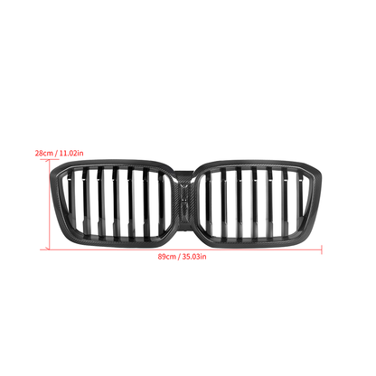 CarbonXtreme BMW G01 X3 G02 X4 LCI Single Slat Carbon Fiber Front Grilles