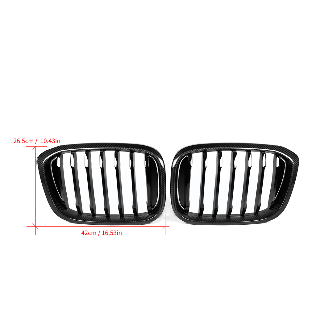 CarbonXtreme BMW G01 X3 Pre-LCI Single Slat Carbon Fiber Front Grilles