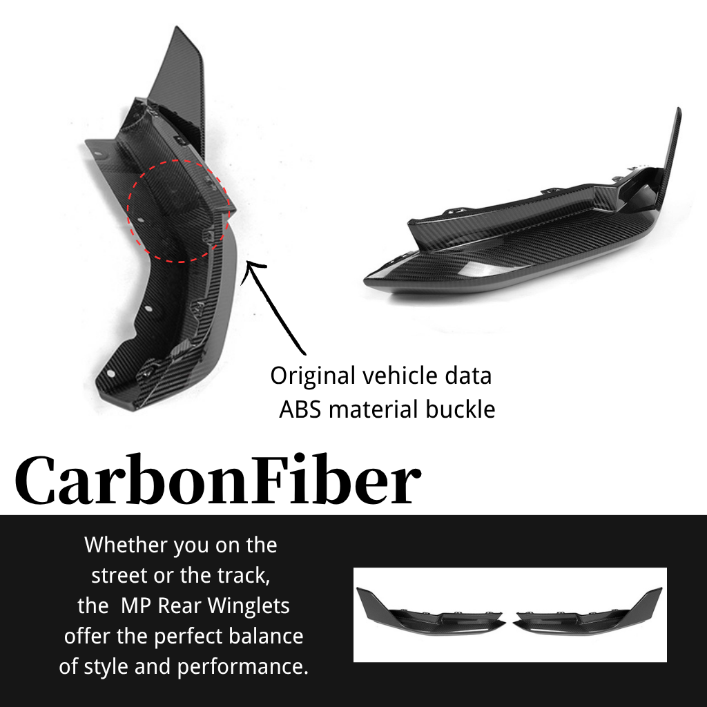 CarbonXtreme BMW G80 G82 M3 M4 MP Style Carbon Fiber Rear Winglets