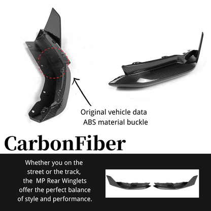 CarbonXtreme BMW G80 G82 M3 M4 MP Style Carbon Fiber Rear Winglets