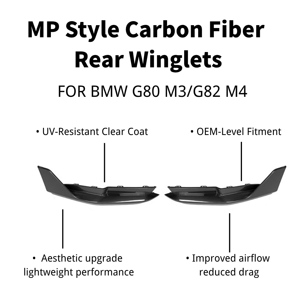 CarbonXtreme BMW G80 G82 M3 M4 MP Style Carbon Fiber Rear Winglets