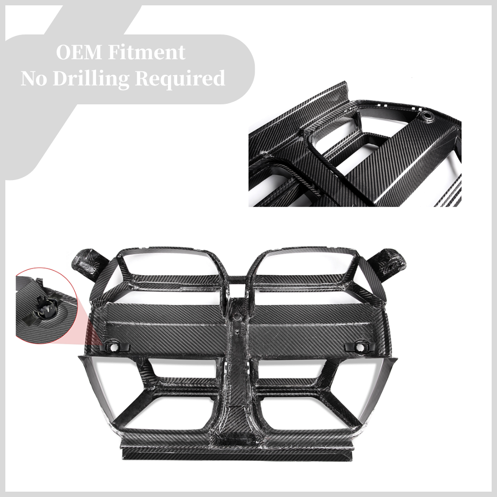 CarbonXtreme BMW G80 M3 G82 M4 Carbon Fiber Front Grille CSL Style