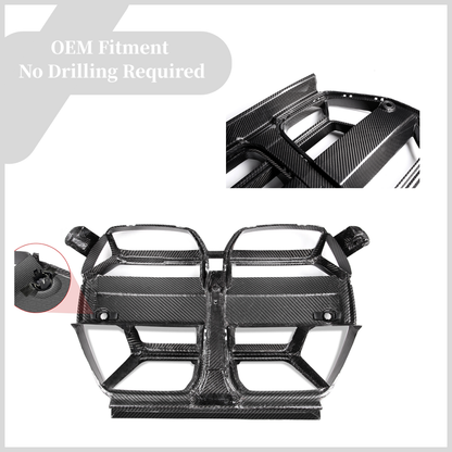 CarbonXtreme BMW G80 M3 G82 M4 Carbon Fiber Front Grille CSL Style