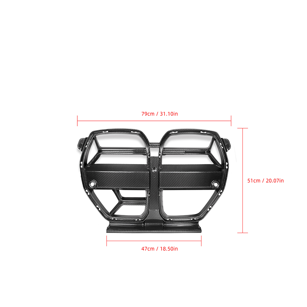 CarbonXtreme BMW G80 M3 G82 M4 Carbon Fiber Front Grille CSL Style With ACC