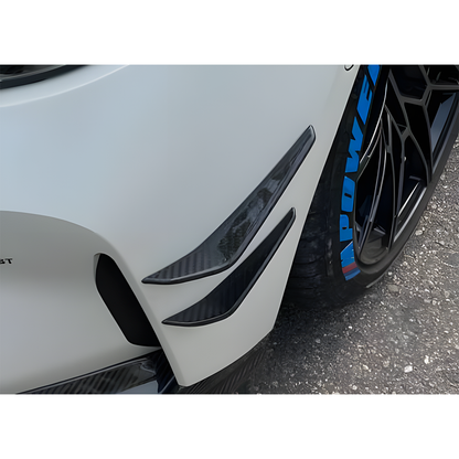 CarbonXtreme BMW G80 M3 G82 M4 MP Style Carbon Fiber Front Bumper Canards