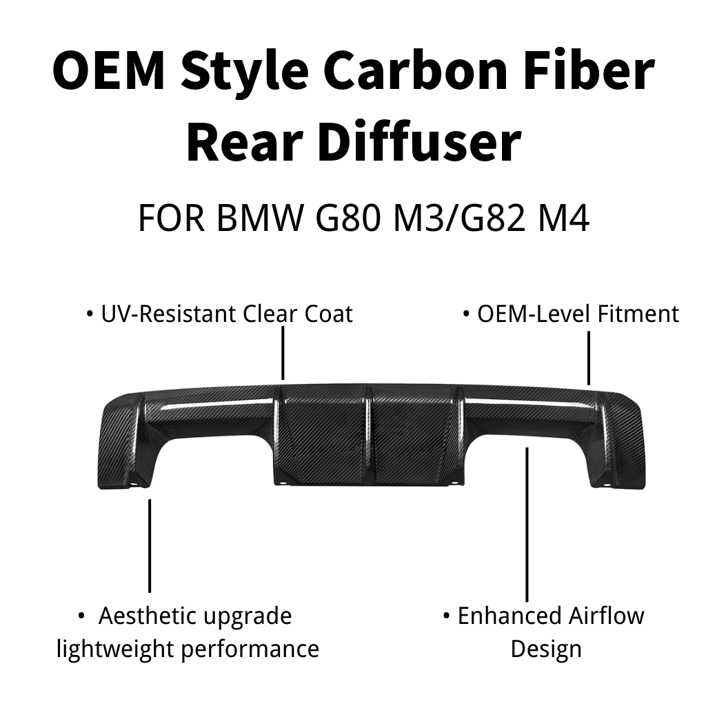 CarbonXtreme BMW G80 M3 G82 M4 OEM Style Carbon Fiber Rear Diffuser