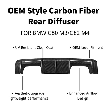 CarbonXtreme BMW G80 M3 G82 M4 OEM Style Carbon Fiber Rear Diffuser