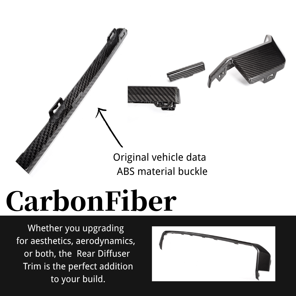 CarbonXtreme BMW G80 M3 M4 G82 Carbon Fiber Rear Diffuser Trim OEM Style