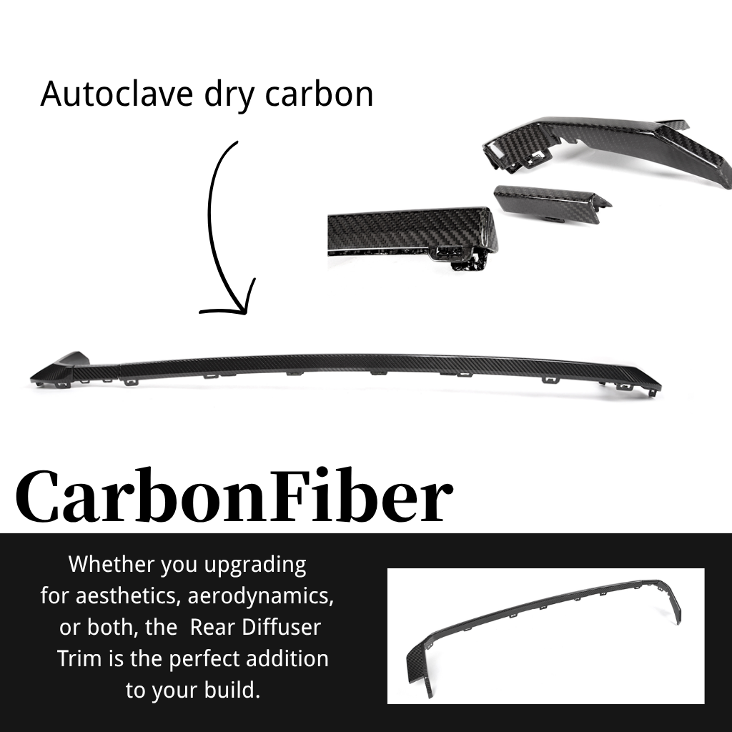 CarbonXtreme BMW G80 M3 M4 G82 Carbon Fiber Rear Diffuser Trim OEM Style