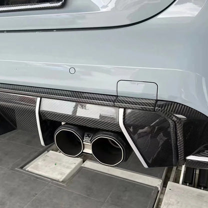 CarbonXtreme BMW G80 M3 M4 G82 Carbon Fiber Rear Diffuser Trim OEM Style
