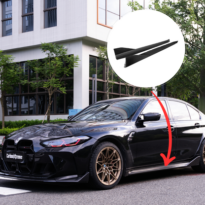 CarbonXtreme BMW G80 M3 MP Style Carbon Fiber Side Skirts