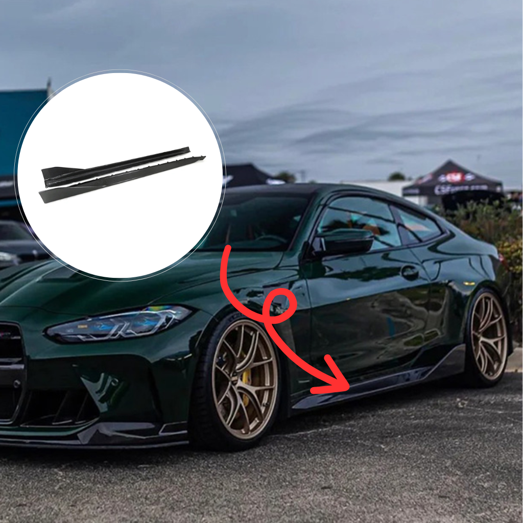 CarbonXtreme BMW G82 M4 MP Style Carbon Fiber Side Skirts