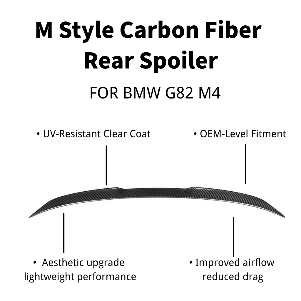 CarbonXtreme BMW G82 M4 M Style Carbon Fiber Rear Spoiler
