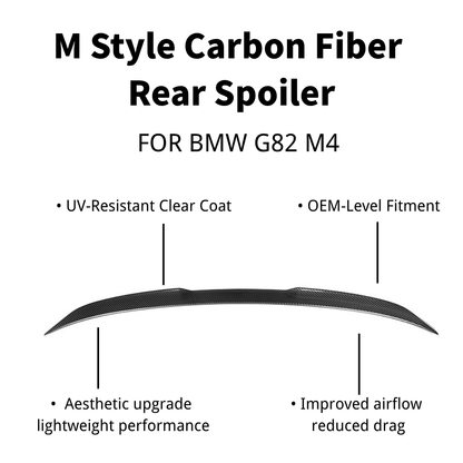CarbonXtreme BMW G82 M4 M Style Carbon Fiber Rear Spoiler