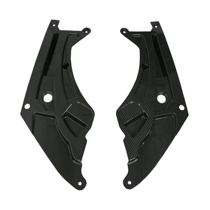 Prepreg carbon fiber headlight cover panels for BMW G8X engine bay