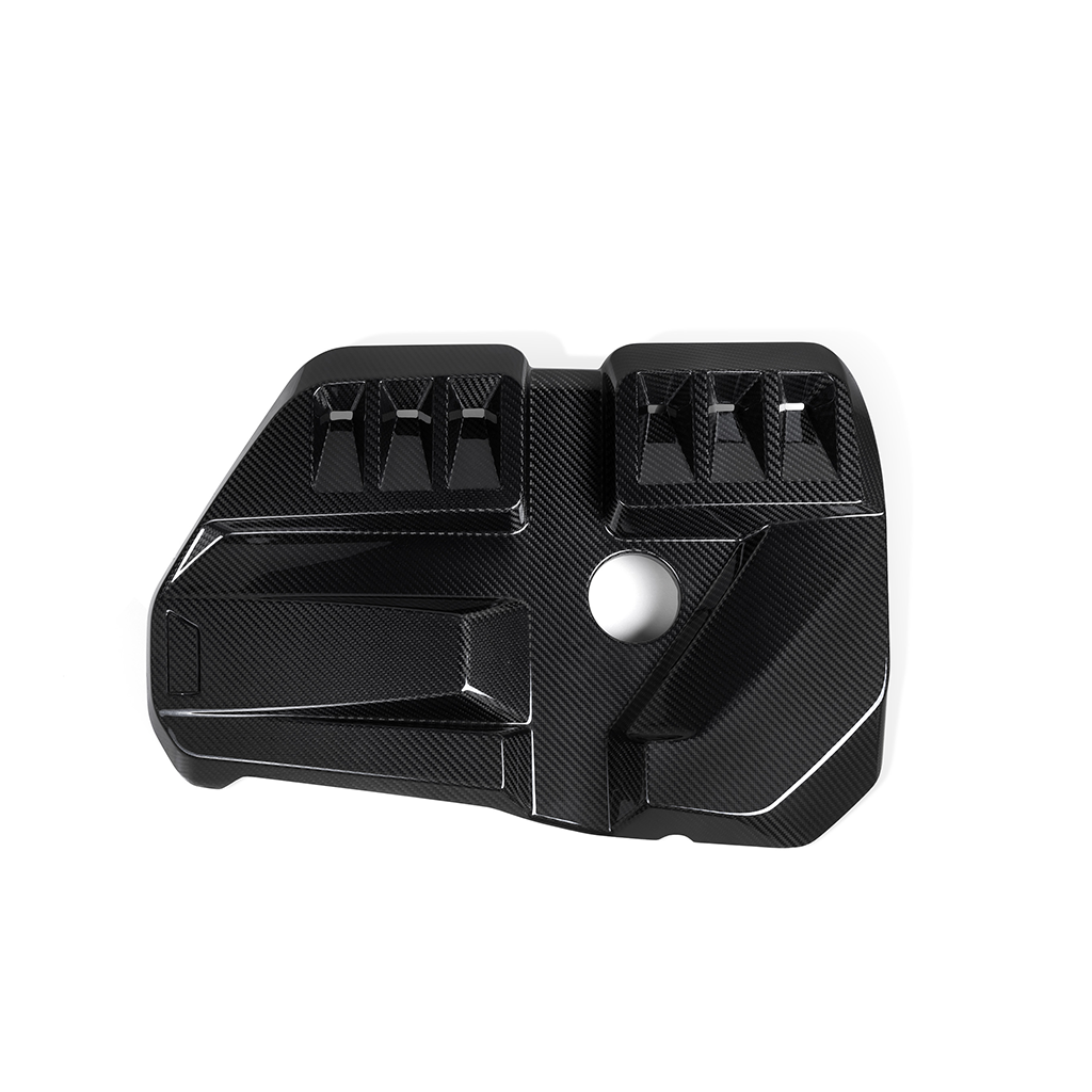 BMW G8X M2 M3 M4 OEM style dry carbon fiber engine cover by CarbonXtreme
