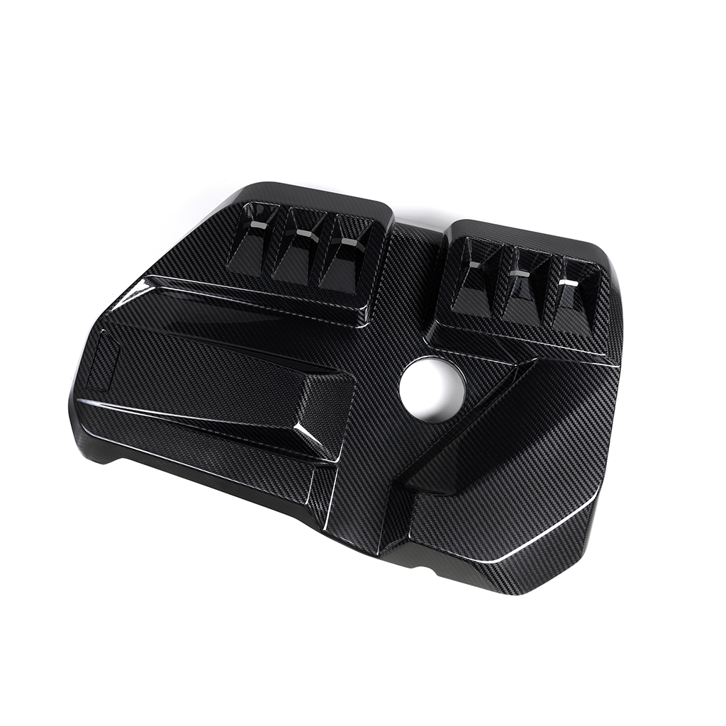 BMW G8X M2 M3 M4 OEM style dry carbon fiber engine cover by CarbonXtreme
