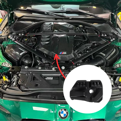 OEM Style prepreg carbon fiber S58 engine cover included with the RAG Spec package