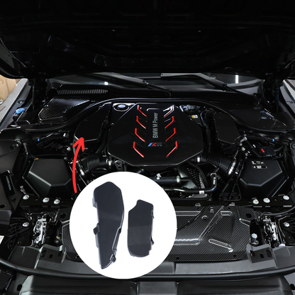BMW G90 M5 dry carbon fiber ECU battery terminal cover by CarbonXtreme
