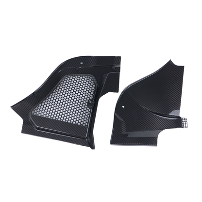 BMW G90 M5 dry carbon fiber engine bay corner covers by CarbonXtreme
