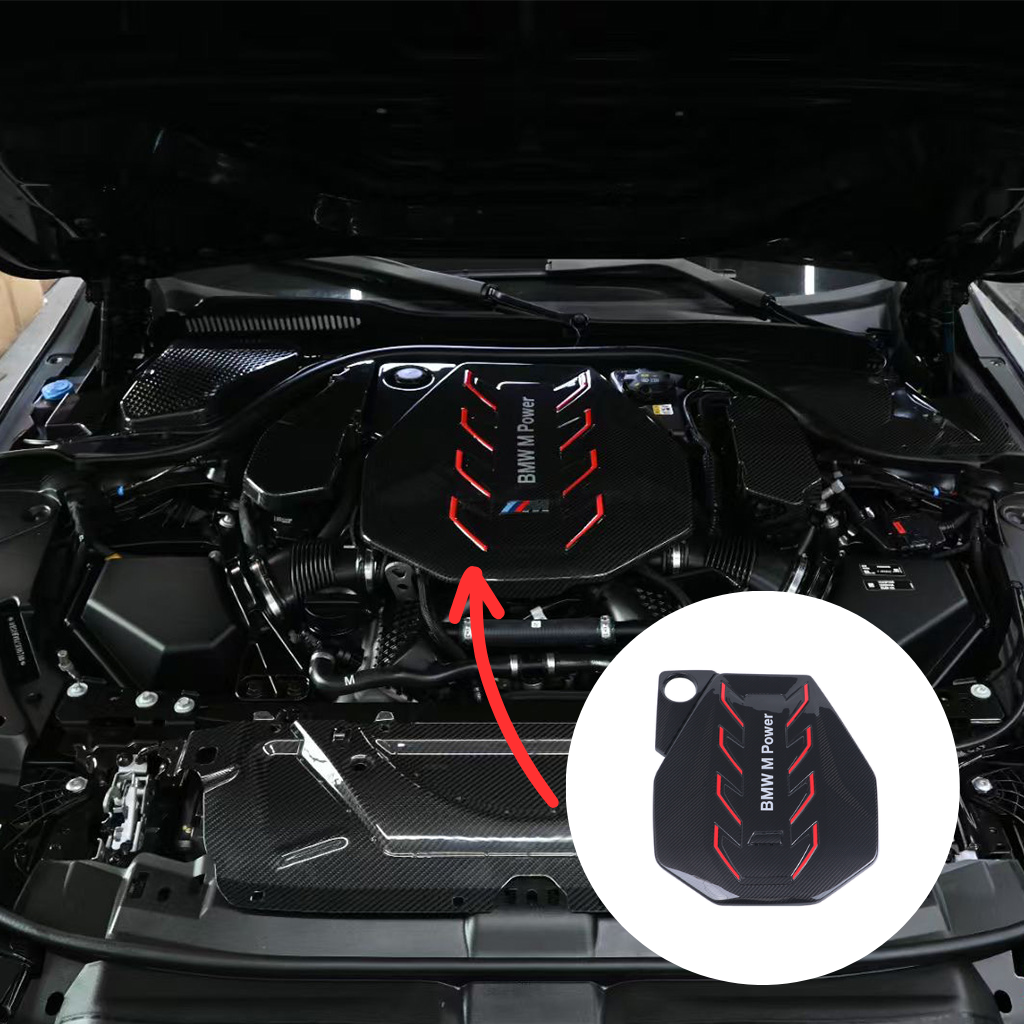 BMW G90 M5 dry carbon fiber engine cover by CarbonXtreme
