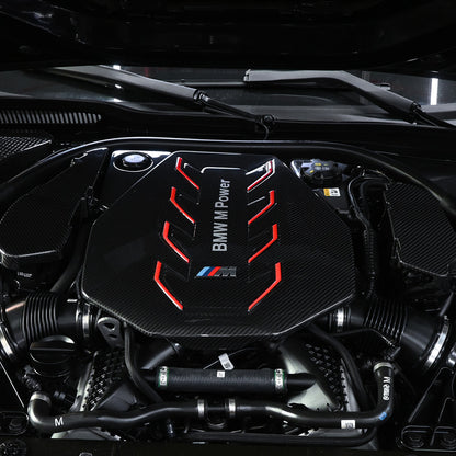 CarbonXtreme BMW G90 M5 Dry Carbon Fiber Engine Bay Corner Covers