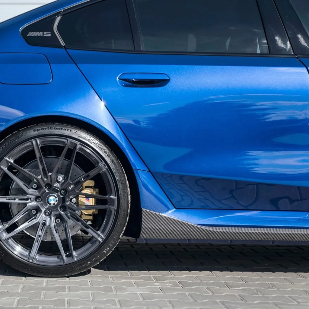 BMW G90 M5 MP Style carbon fiber side skirts by CarbonXtreme
