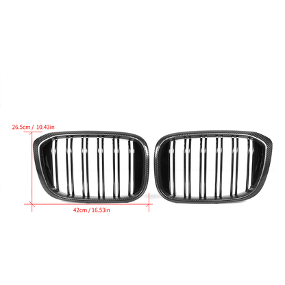 CarbonXtreme BMW X3 G01 X4 G02 Pre-LCI Double Slat Carbon Fiber Front Grilles