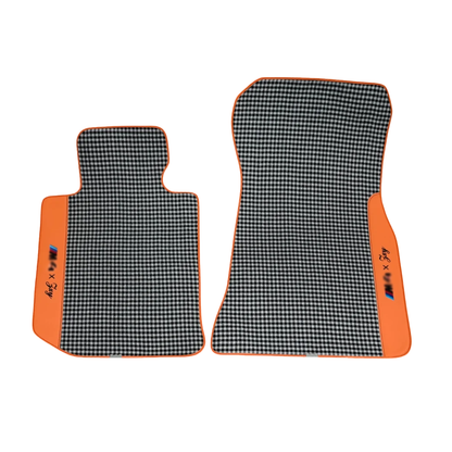 CarbonXtreme Custom Floor Mat Set Houndstooth style