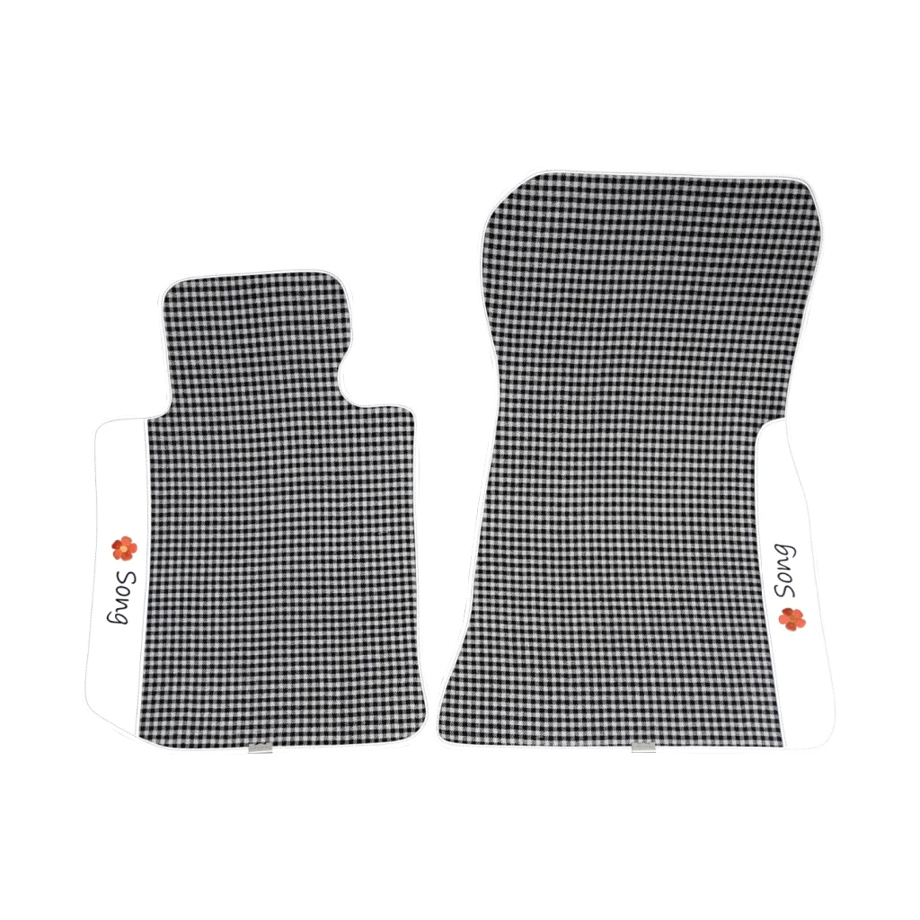 CarbonXtreme Custom Floor Mat Set Houndstooth style