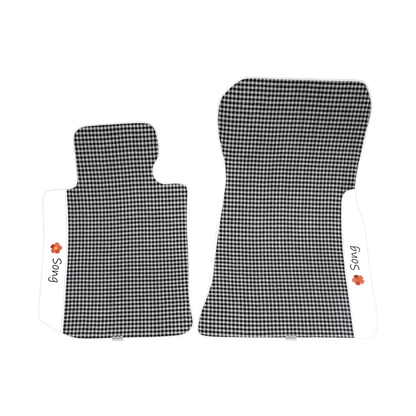 CarbonXtreme Custom Floor Mat Set Houndstooth style
