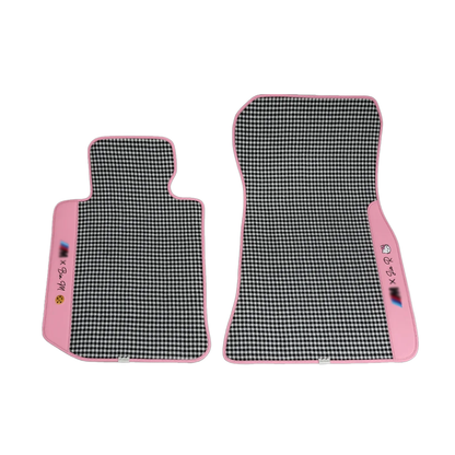 CarbonXtreme Custom Floor Mat Set Houndstooth style