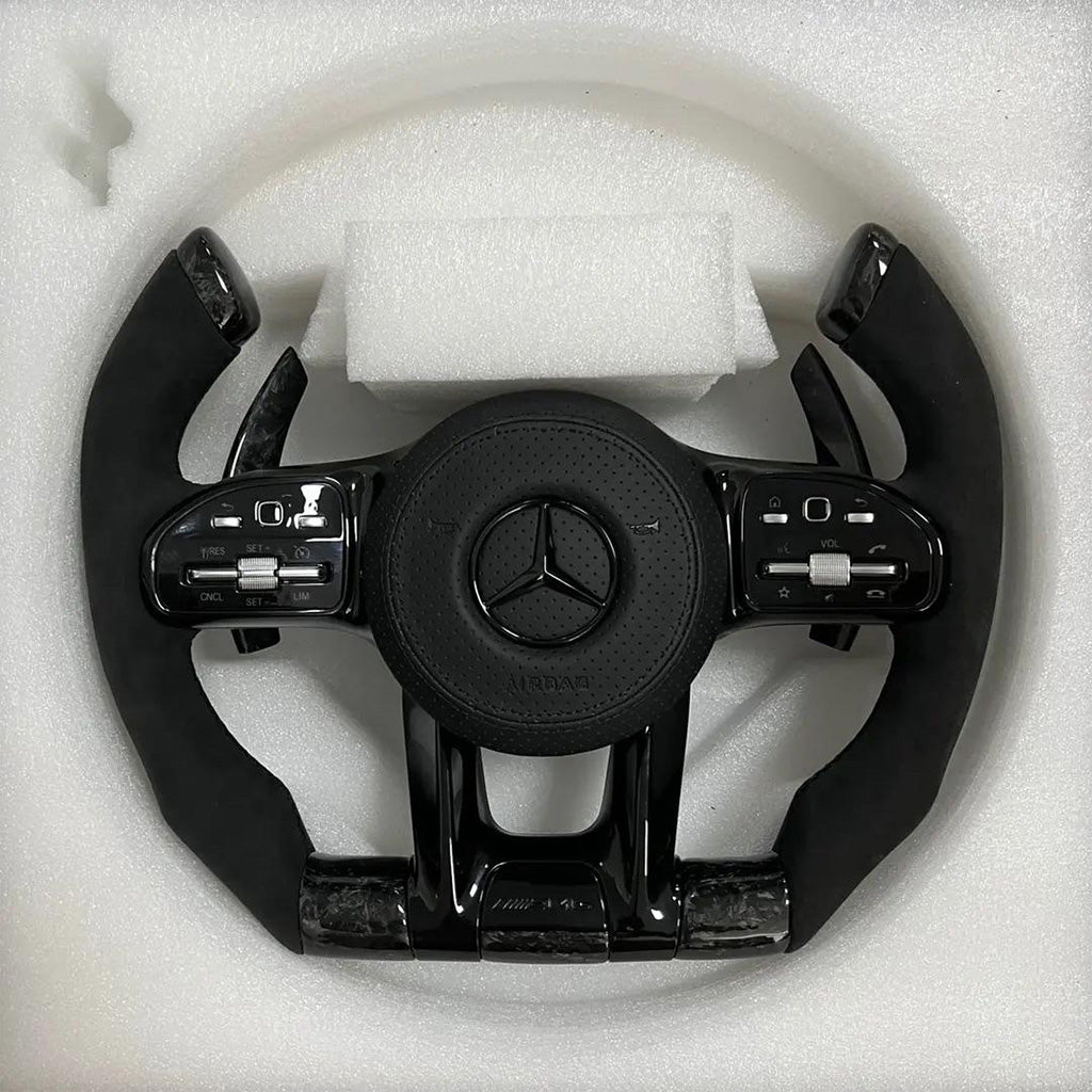 CarbonXtreme Mercedes F1 Flat-Top Steering Wheel Forged Carbon